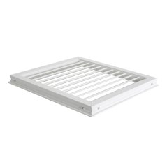 Hranatá ventilační mřížka 600x211mm s pevnou žaluzií bez příruby - bílá