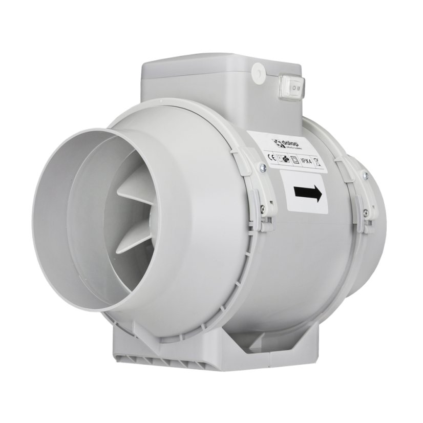 Ventilátor do potrubí axiální plastový s vyšším výkonem AP PROFI 150