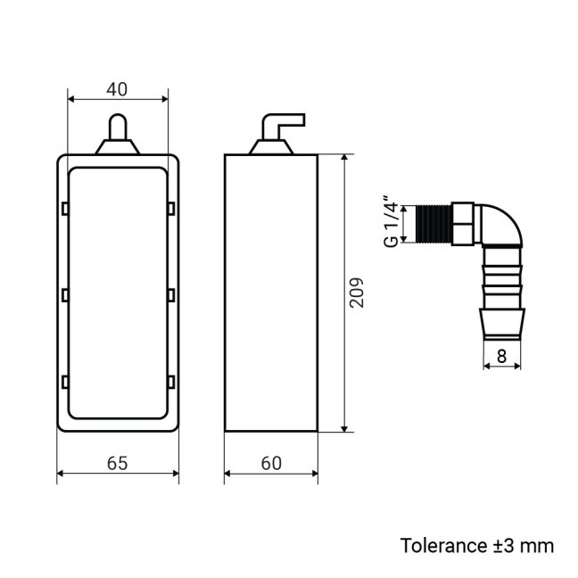 Kondenzační plastová jímka 60x204