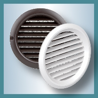 Plastové větrací a ventilační mřížky - Průměr mm - 100