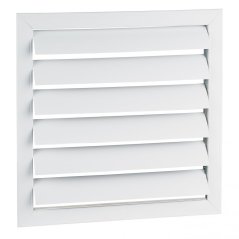 Hranatá větrací mřížka 305x305mm se samotížnou žaluzií - bez příruby
