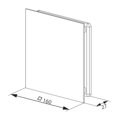 Dekorativní plastová mřížka se síťkou proti hmyzu 160x160mm, černá