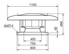Střešní ventilátor CRHT/6-560 N