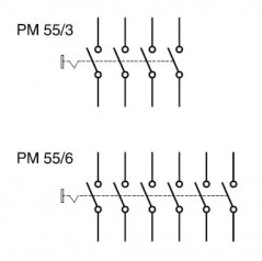 PM-55/6 revizní vypínač 6 pólový