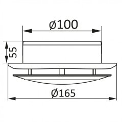 Přívodní talířový ventil TERREL 100 plastový