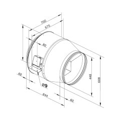 Radiální ventilátor Dalap TURBINE M 450