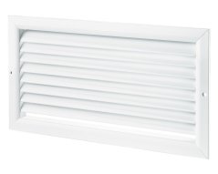Hranatá větrací mřížka 450x400mm z extrudovaného hliníku bez příruby - bílá