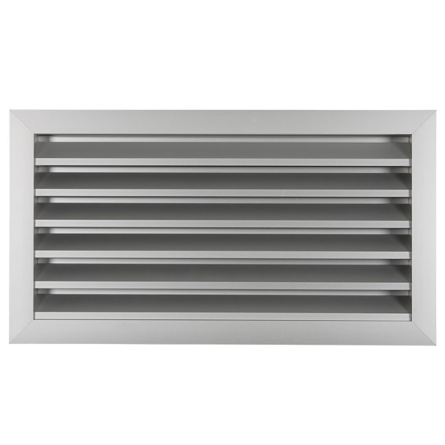 Hliníková hranatá mřížka 300x150mm s pevnými lamelami