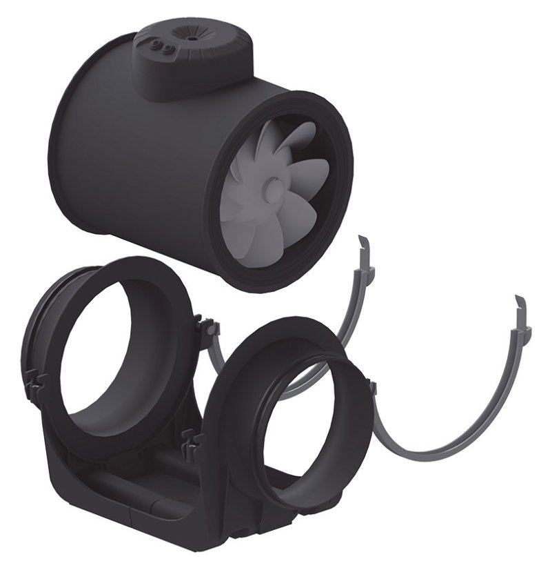 Diagonální potrubní ventilátor TD EVO PF 125 Ecowatt s EC motorem, úsporný