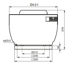 Střešní radiální ventilátor CTVB/4-180 N
