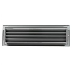 Hranatá větrací mřížka 450x400mm z extrudovaného hliníku bez příruby - šedá