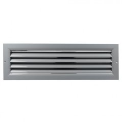 Hranatá větrací mřížka 450x400mm z extrudovaného hliníku bez příruby - šedá