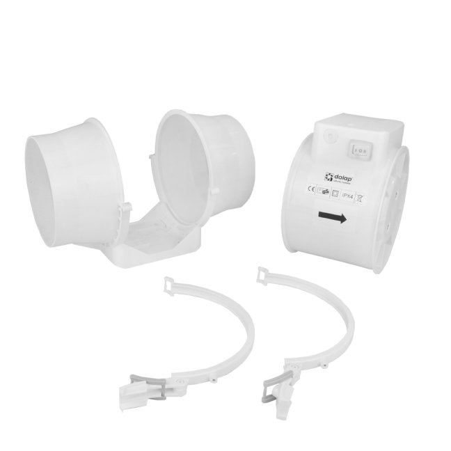 Ventilátor do potrubí axiální plastový s vyšším výkonem AP PROFI 100