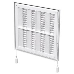 Hranatá větrací mřížka 250x250mm se síťkou proti hmyzu a regulací - bez příruby