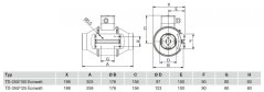 Diagonální potrubní ventilátor TD 350/125 Ecowatt s EC motorem