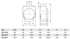 CK-60 F kuchyňský odvodní ventilátor