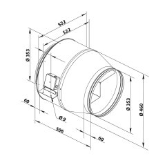 Radiální ventilátor Dalap TURBINE M 355