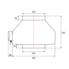 Radiální ventilátor Dalap TURBINE M 315