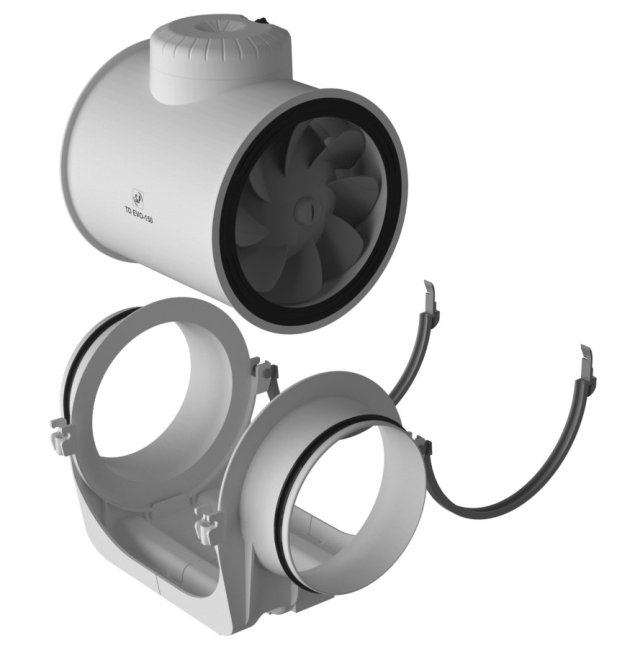 Diagonální potrubní ventilátor TD EVO 315 Ecowatt s EC motorem, úsporný