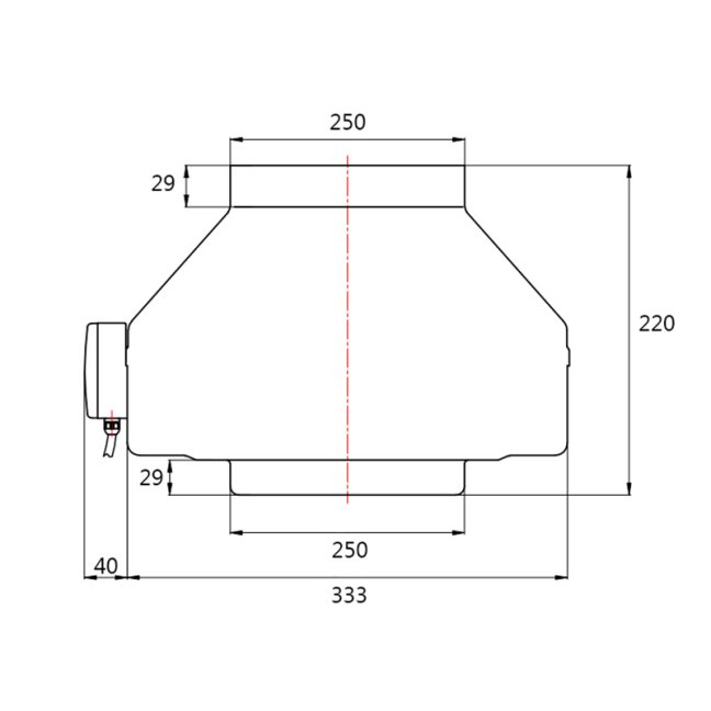 Radiální ventilátor Dalap TURBINE M 250