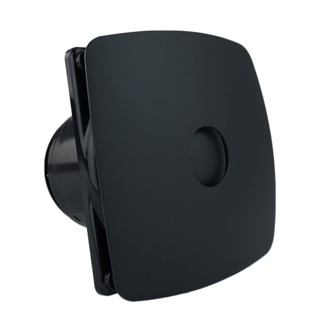 Ventilátor do koupelny ONYX 100 se zpětnou klapkou, matná černá
