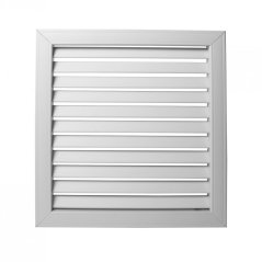 Hranatá ventilační mřížka 600x211mm s pevnou žaluzií bez příruby - šedá