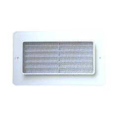 Hranatá větrací mřížka se síťkou proti hmyzu pro hranaté potrubí 55x110mm