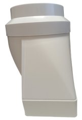 Přechod přímý plastový hrana/kruh 90x220/125