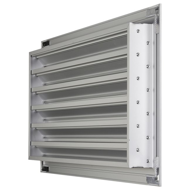Hliníková hranatá mřížka 300x150mm s pevnými lamelami