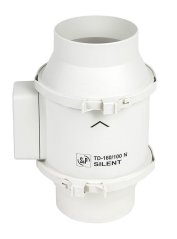 Diagonální tichý potrubní ventilátor TD 160/100 N SILENT, dvouotáčkový
