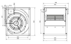 Radiální ventilátor CBM-15/15 2200W 6PT RE VR K