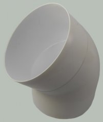 Kruhové plastové koleno 125/45 - výprodej