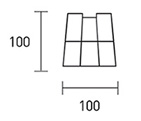 Podstavné nohy h=100mm, l=1000 mm