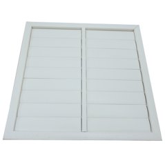 Hranatá větrací mřížka 603x603mm se samotížnou žaluzií - bez příruby