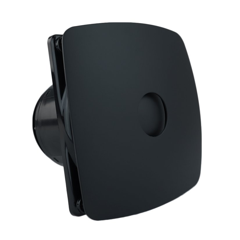 Ventilátor do koupelny ONYX 125 se zpětnou klapkou, matná černá
