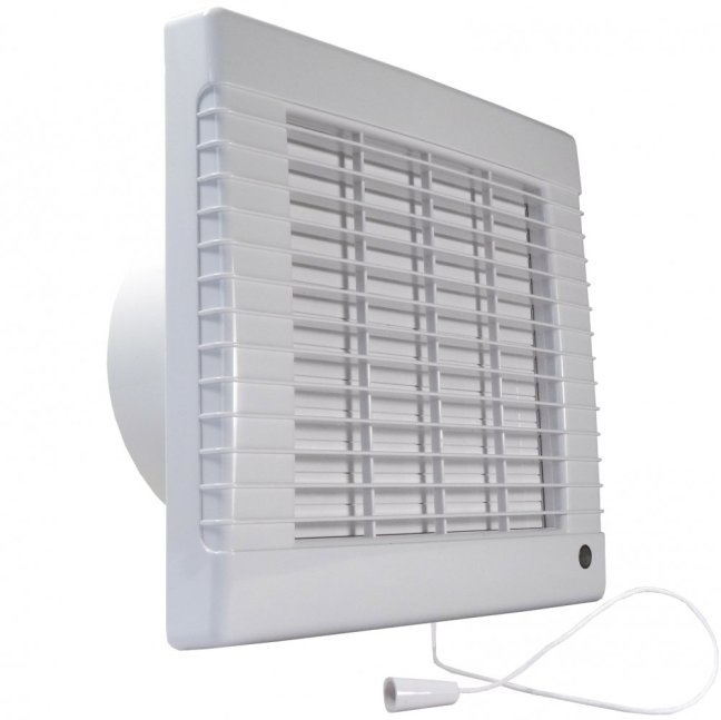Ventilátor do koupelny LVL 12 125 s tahovým spínačem a s motorem na 12V