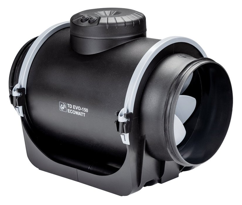 Diagonální potrubní ventilátor TD EVO PF 125 Ecowatt s EC motorem, úsporný
