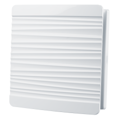 Dekorativní plastová mřížka se síťkou proti hmyzu 160x160mm, motiv pruhy, bílá