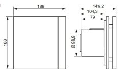 Ventilátor do koupelny SILENT 100 CRZ DESIGN Ecowatt Silver