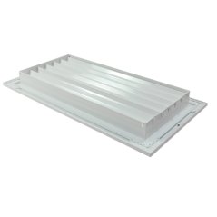 Hranatá větrací mřížka 450x400mm z extrudovaného hliníku bez příruby - bílá
