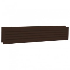 Dveřní větrací mřížka dvojitá 453x90mm, hnědá