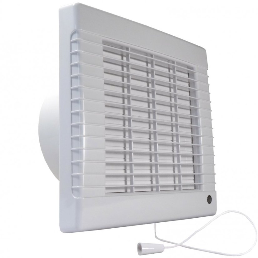 Ventilátor do koupelny LVL 100 s tahovým spínačem a s výkonnějším motorem