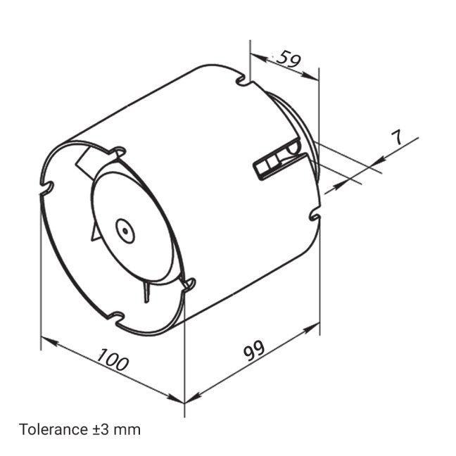 Potrubní ventilátor 100 VKO1 L Turbo