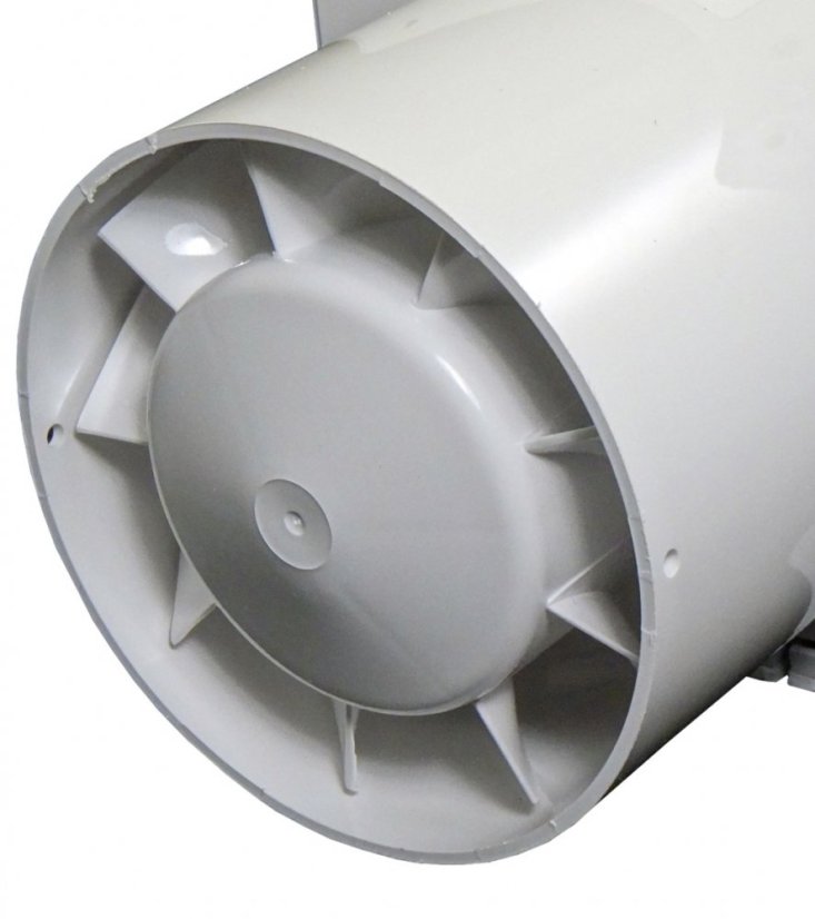 Ventilátor BFAZW ECO 125 hliníková verze s časovým doběhem, čidlem vlhkosti, úsporný a tichý