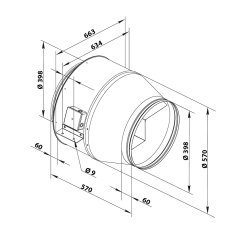 Radiální ventilátor Dalap TURBINE M 400