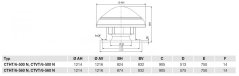 Střešní radiální ventilátor CTHT/6-560 N